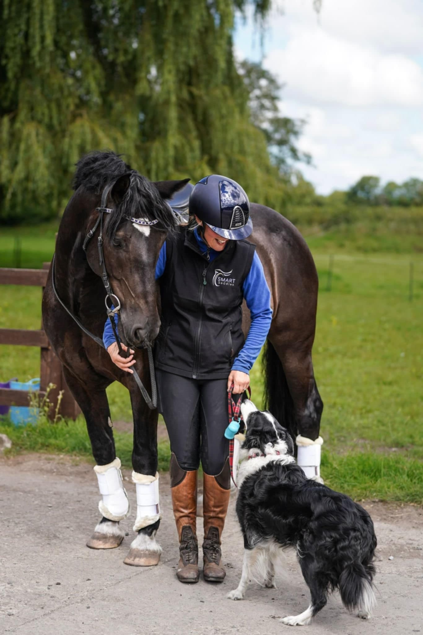 Rebecca with horse and dog