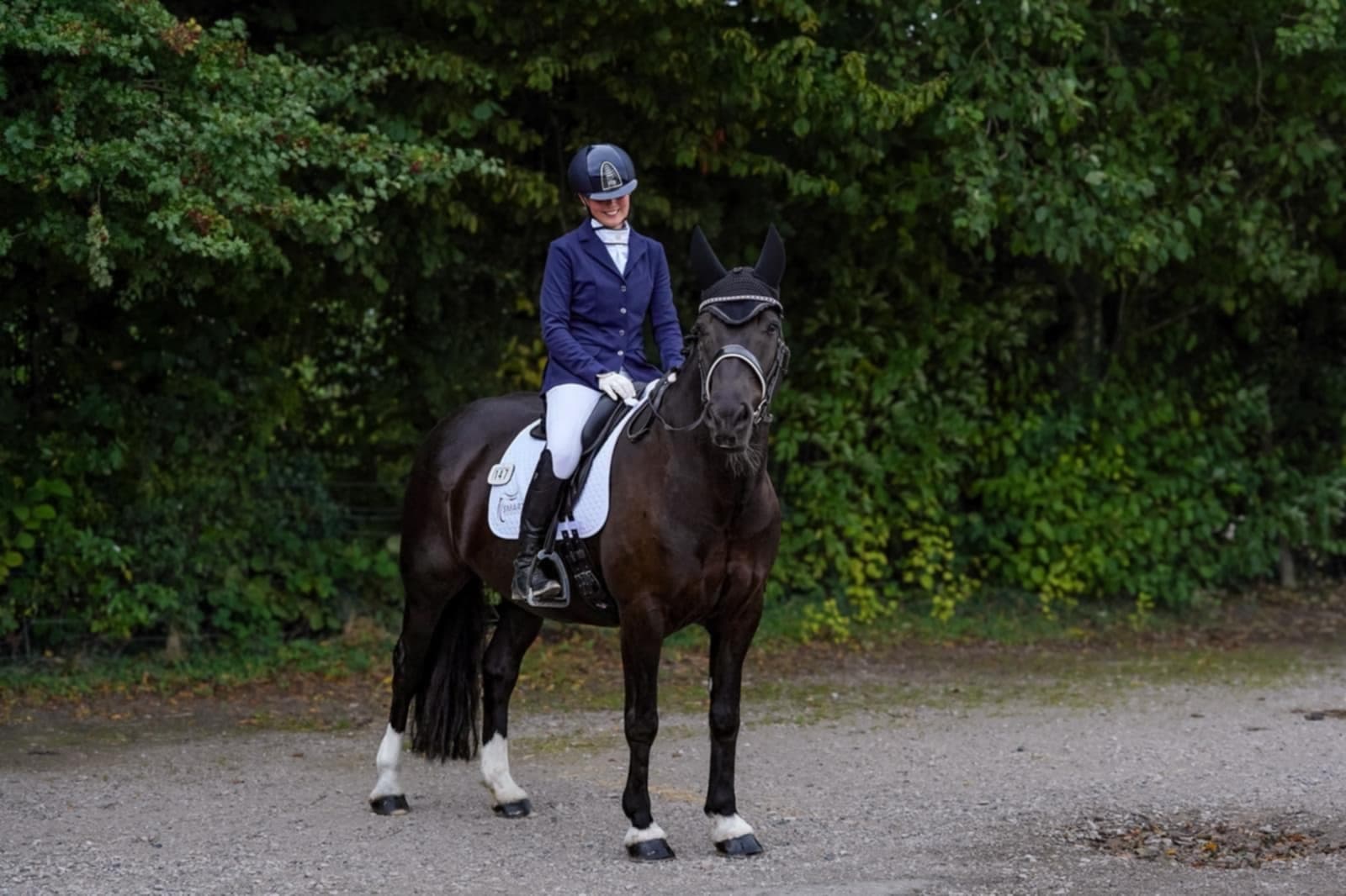 Rebecca training with horse